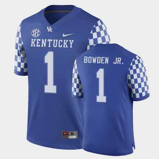 Men Kentucky Wildcats Lynn Bowden Jr. College Football Royal Game Jersey